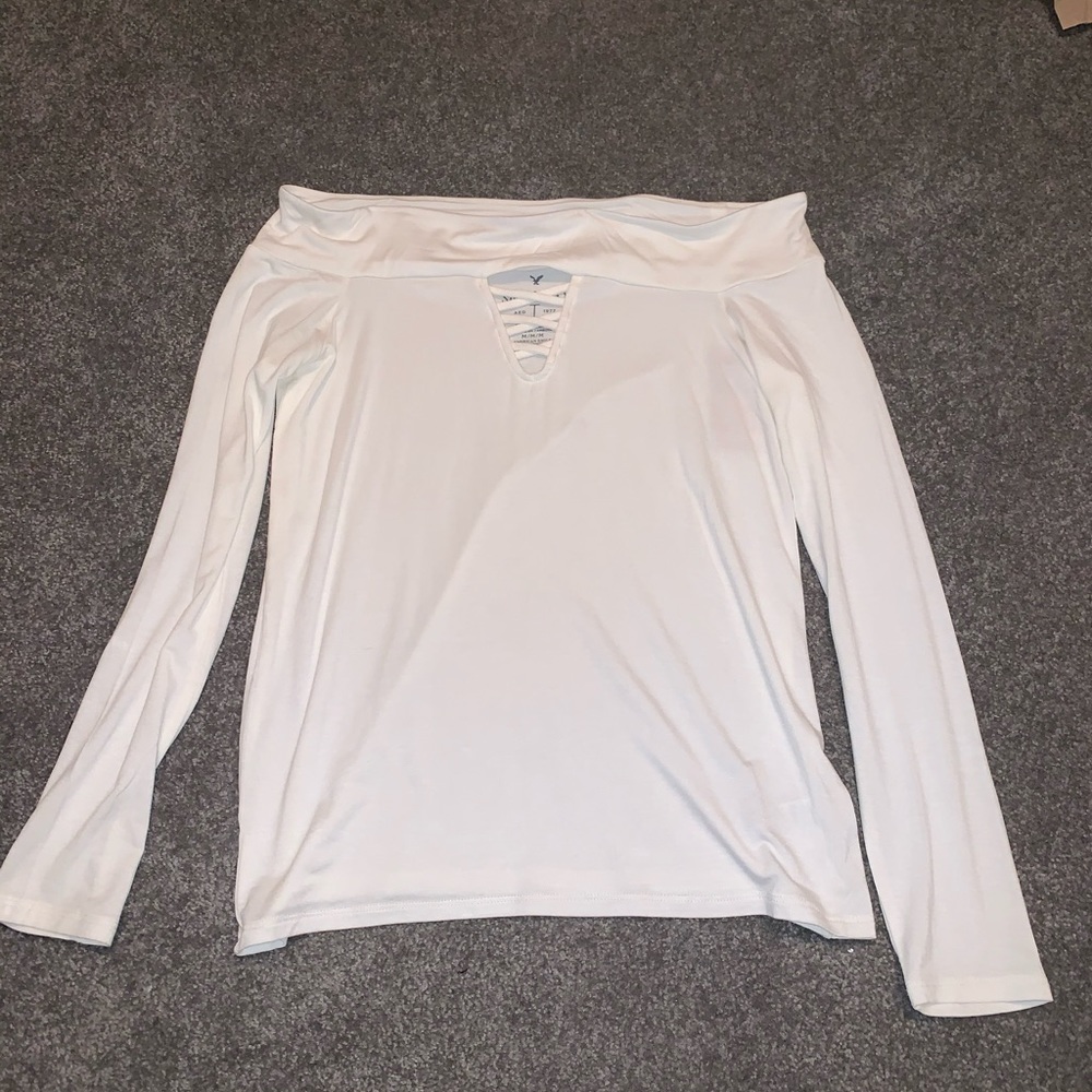 American Eagle white off the shoulder top